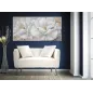 OBRAZ NA PŁÓTNIE WHITE/GOLD FLOWER 140X3,7X70 cm